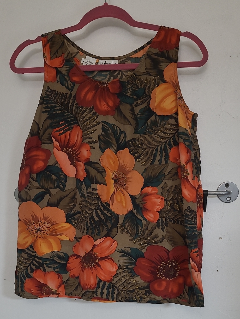 Rafaella Olive Floral Tank